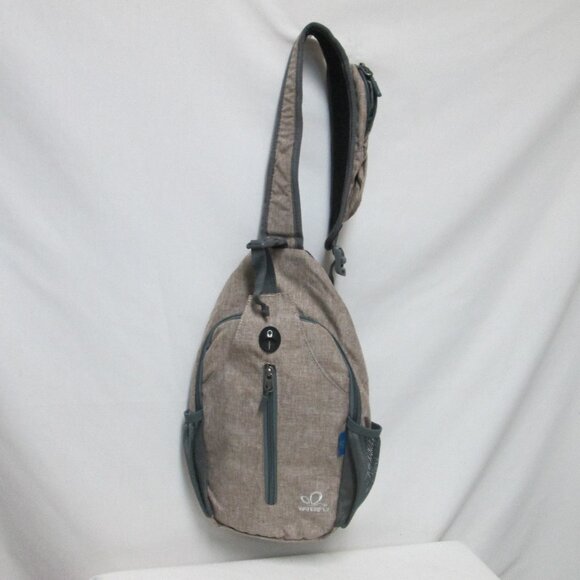 WATERFLY Crossbody Sling Backpack Bag Travel Hiking Chest Daypack canvas adjust - Picture 1 of 12